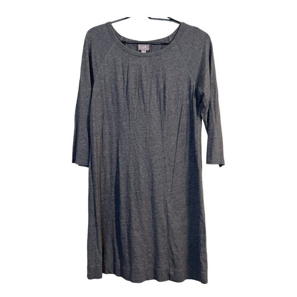 J. Jill Gray 3/4 Sleeve Modal Cotton Blend Dress Size Medium Petite